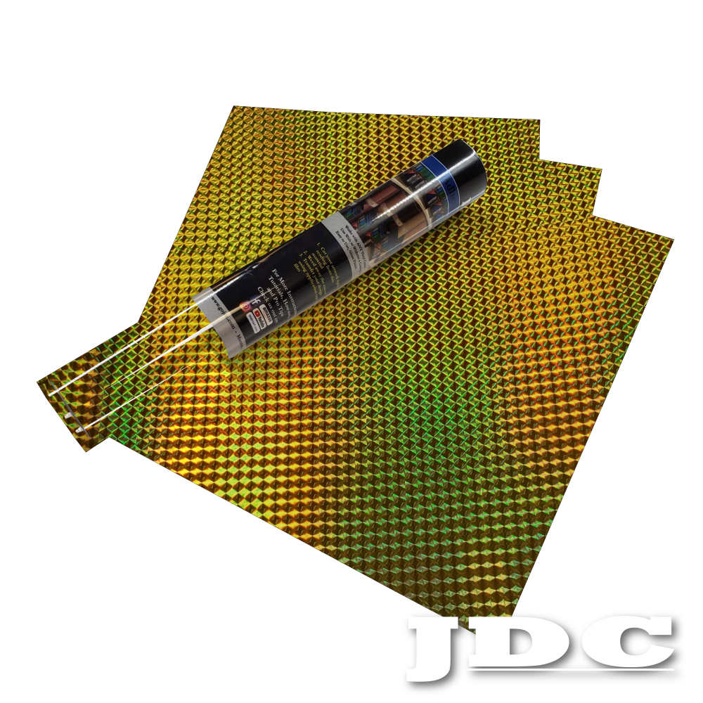 GoJDC 3- 12" x 20" Sheets / (04) Gold Square Sign Vinyl Craft Sign Vinyl | Craft Packs | Holographic Wholesale Craft Sign Vinyl Monroe GA 30656