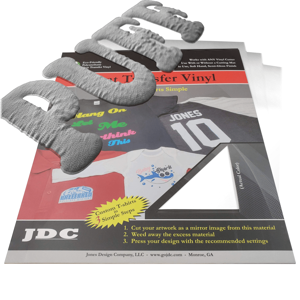 JDC (01) White / 3- 10" x 12" Sheets HTV Craft Packs HTV | Craft Packs | 3D Puff Wholesale Craft Sign Vinyl Monroe GA 30656