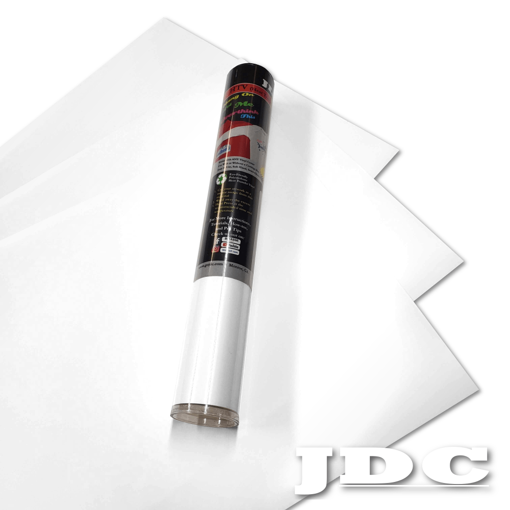 JDC (01) White / 3- 12" x 20" Sheets HTV Craft Packs HTV | Craft Packs | Sublimation Block Wholesale Craft Sign Vinyl Monroe GA 30656