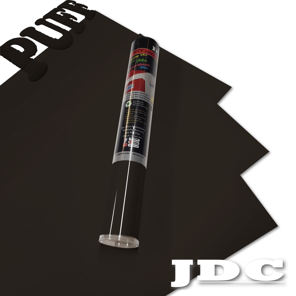 JDC (02) Black / 3- 12" x 20" Sheets HTV Craft Packs HTV | Craft Packs | 3D Puff Wholesale Craft Sign Vinyl Monroe GA 30656