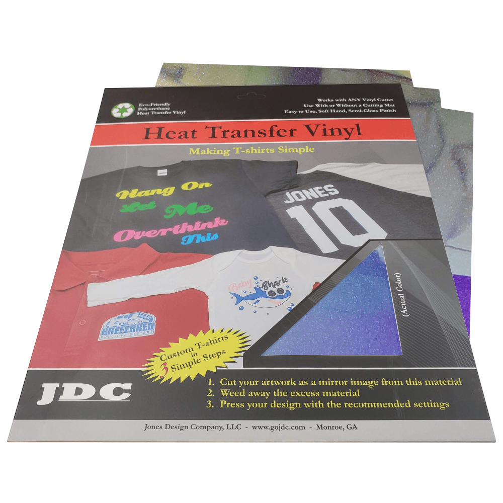 JDC (02) Blue / 3- 10" x 12" Sheets HTV Craft Packs HTV | Craft Packs | Unicorn Wholesale Craft Sign Vinyl Monroe GA 30656