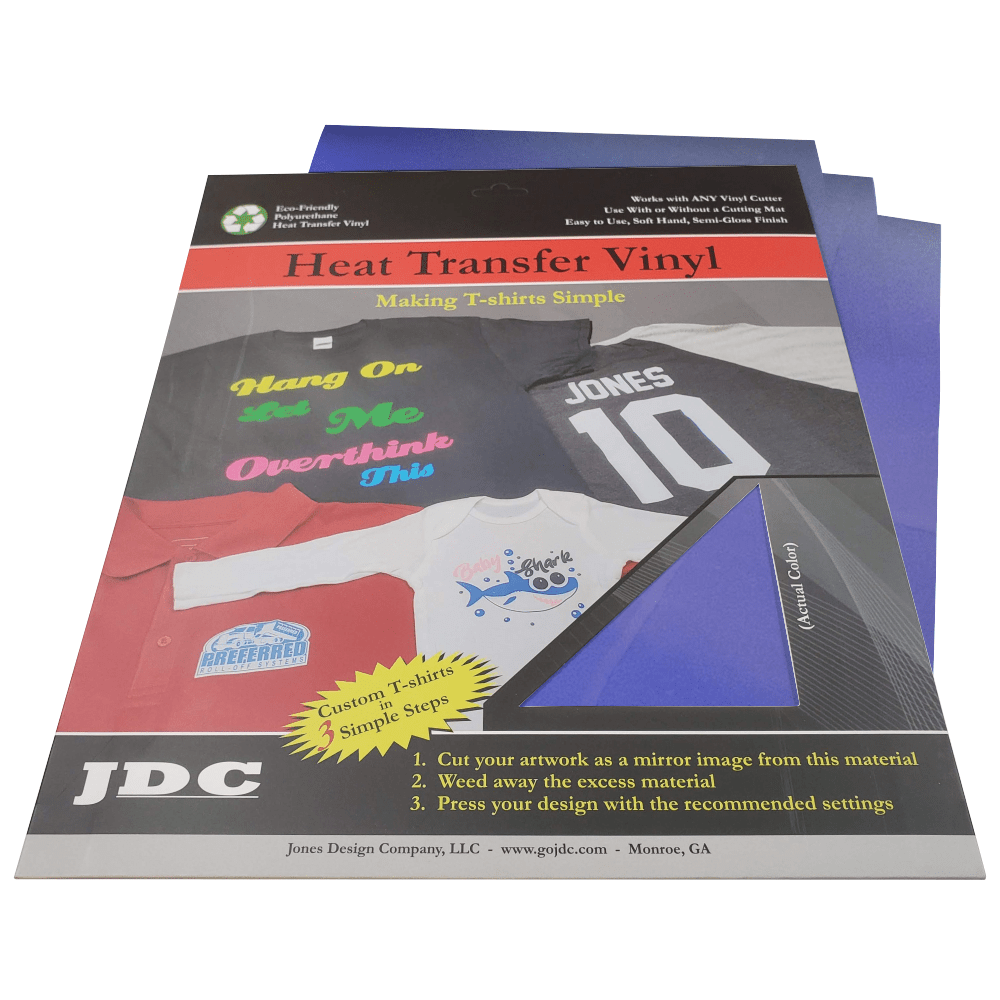 JDC (05) Blue / 3- 10" x 12" Sheets HTV Craft Packs HTV | Craft Packs | Chameleon Wholesale Craft Sign Vinyl Monroe GA 30656