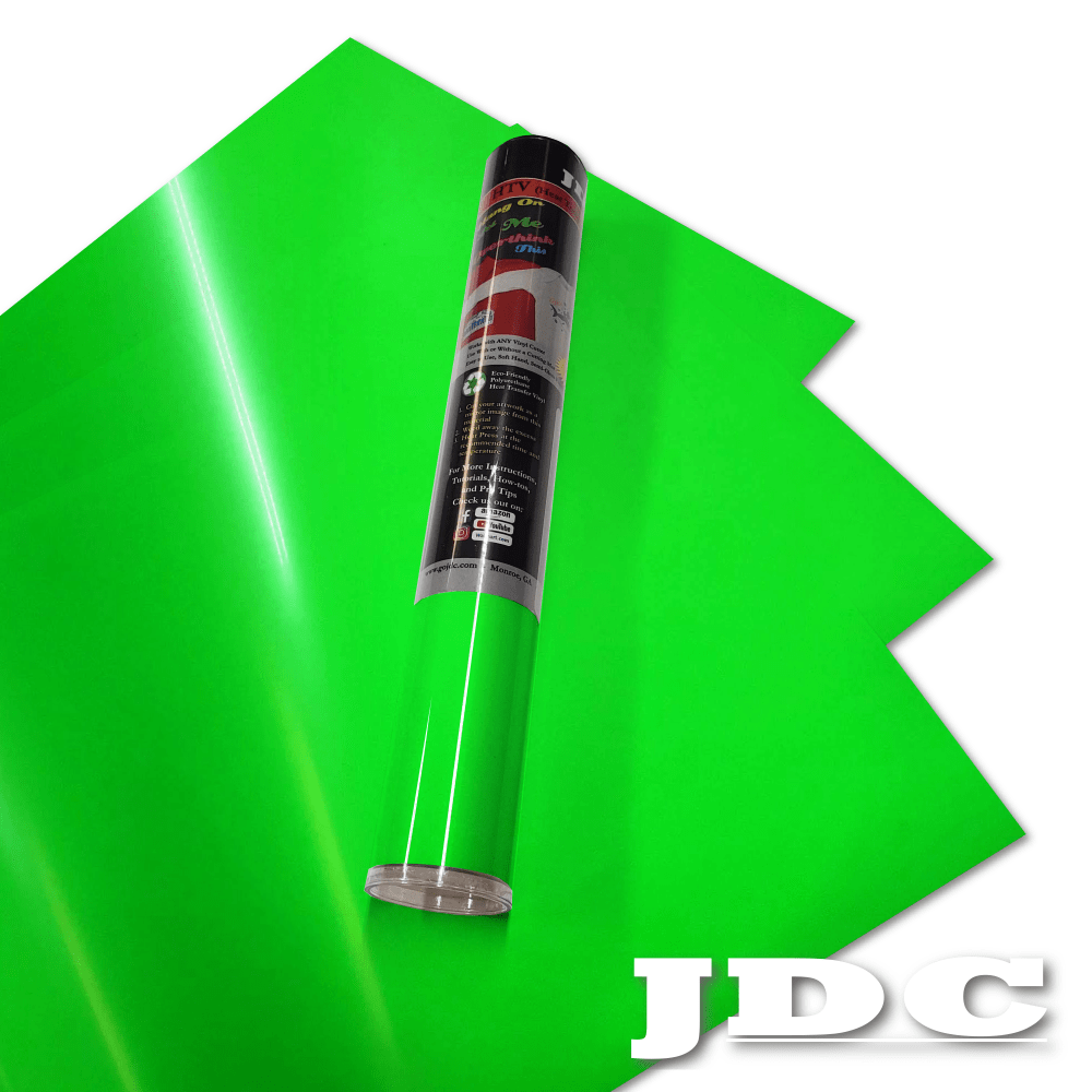 JDC (05) Neon Green / 3- 12" x 20" Sheets HTV Craft Packs HTV | Craft Packs | Sublimation Block Wholesale Craft Sign Vinyl Monroe GA 30656
