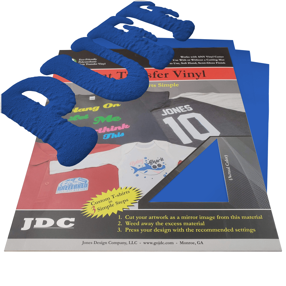 JDC (05) Royal Blue / 3- 10" x 12" Sheets HTV Craft Packs HTV | Craft Packs | 3D Puff Wholesale Craft Sign Vinyl Monroe GA 30656