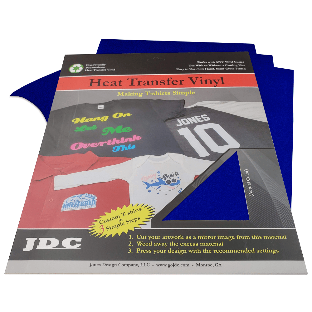 JDC (06) Blue / 3- 10" x 12" Sheets HTV Craft Packs HTV | Craft Packs | 3D Flock Wholesale Craft Sign Vinyl Monroe GA 30656