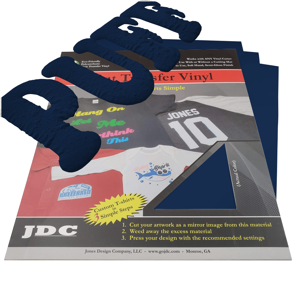 JDC (06) Navy / 3- 10" x 12" Sheets HTV Craft Packs HTV | Craft Packs | 3D Puff Wholesale Craft Sign Vinyl Monroe GA 30656