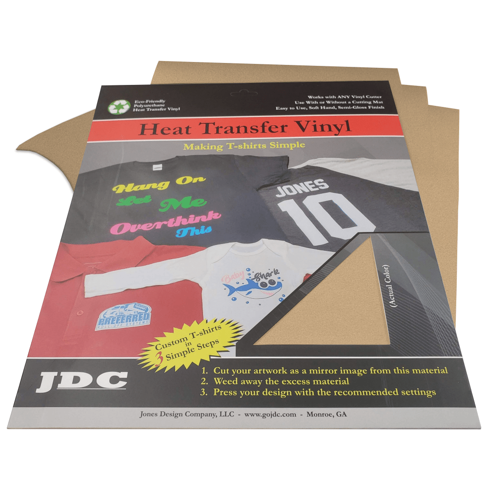 JDC (09) Camel / 3- 10" x 12" Sheets HTV Craft Packs HTV | Craft Packs | 3D Flock Wholesale Craft Sign Vinyl Monroe GA 30656