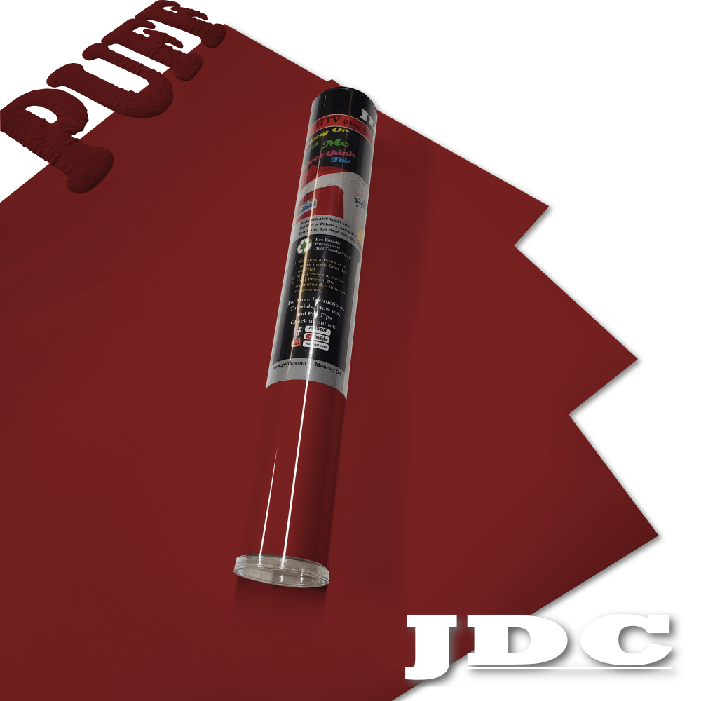 JDC (11) Burgundy / 3- 12" x 20" Sheets HTV Craft Packs HTV | Craft Packs | 3D Puff Wholesale Craft Sign Vinyl Monroe GA 30656