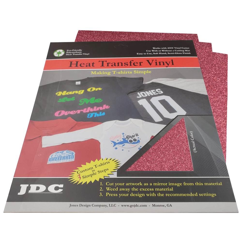 JDC (16) Rose / 3- 10" x 12" Sheets HTV Craft Packs HTV | Craft Packs | Glitter Wholesale Craft Sign Vinyl Monroe GA 30656