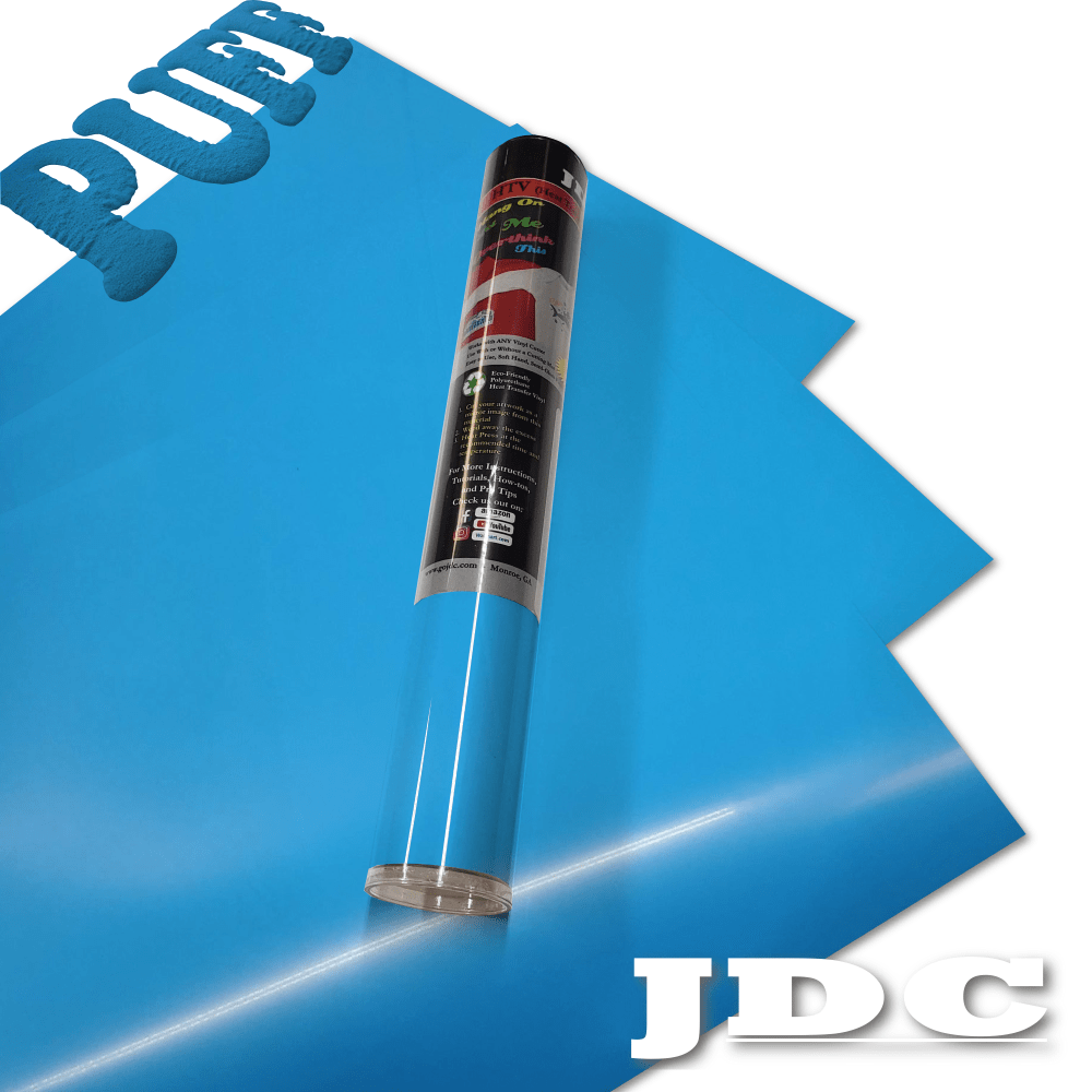 JDC (19) Neon Blue / 3- 12" x 20" Sheets HTV Craft Packs HTV | Craft Packs | 3D Puff Wholesale Craft Sign Vinyl Monroe GA 30656