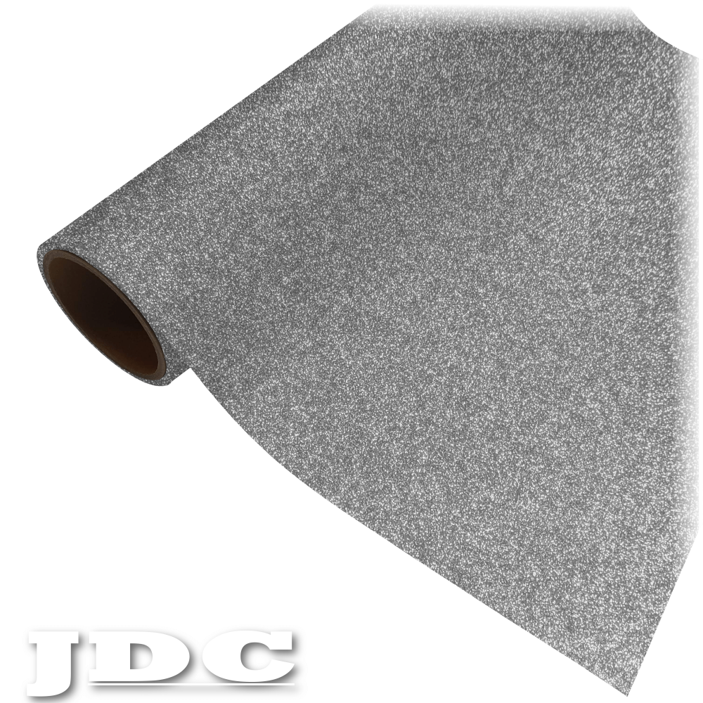 JDC 20" / (01) Silver Heat Transfer Vinyl HTV | Glitter Wholesale Craft Sign Vinyl Monroe GA 30656