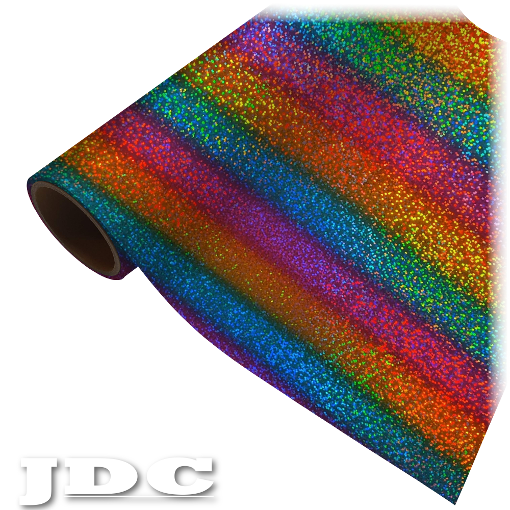 JDC 20" / (131) Rainbow Heat Transfer Vinyl HTV | Holographic Wholesale Craft Sign Vinyl Monroe GA 30656