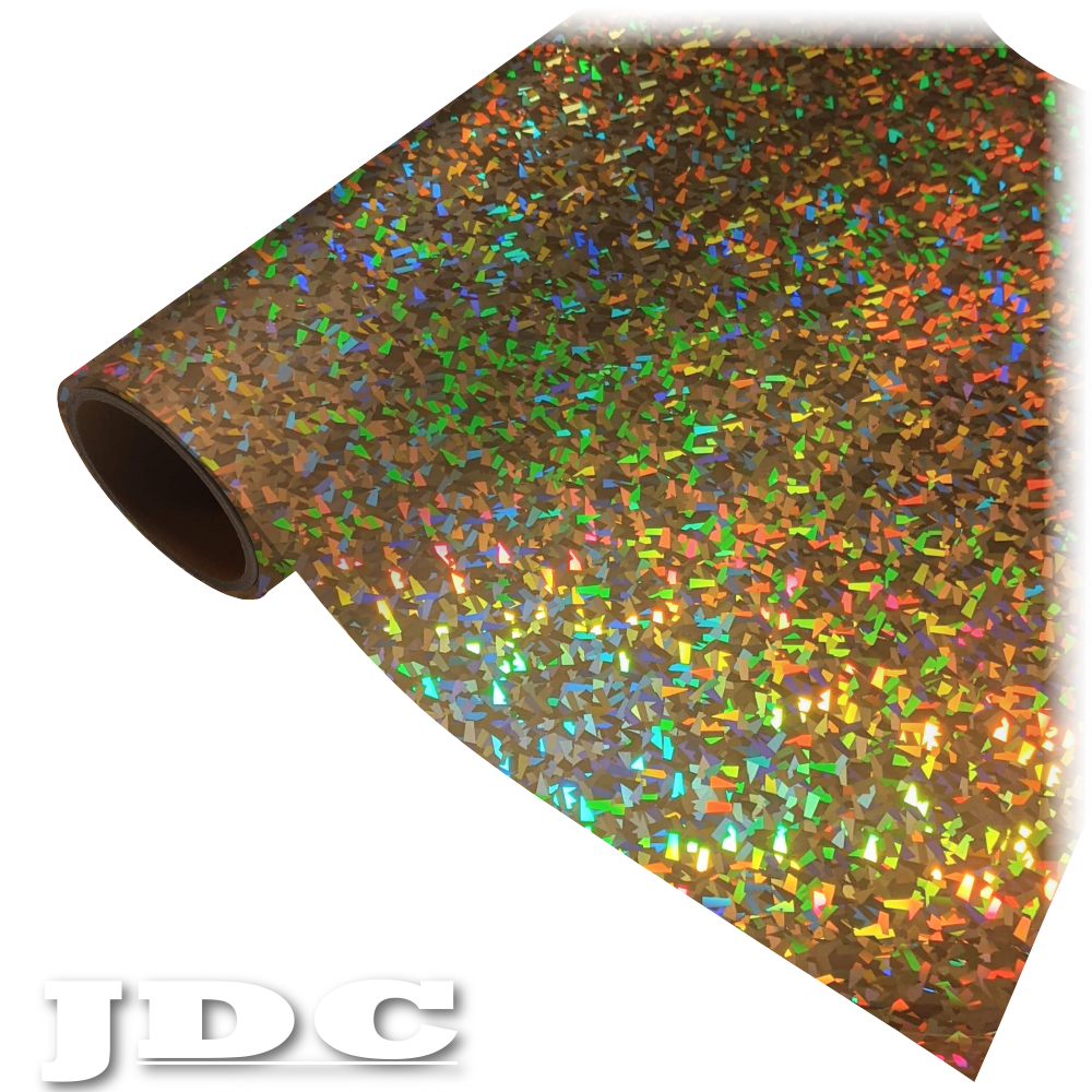 JDC 20" / (134) Crystal Gold Heat Transfer Vinyl HTV | Holographic Wholesale Craft Sign Vinyl Monroe GA 30656
