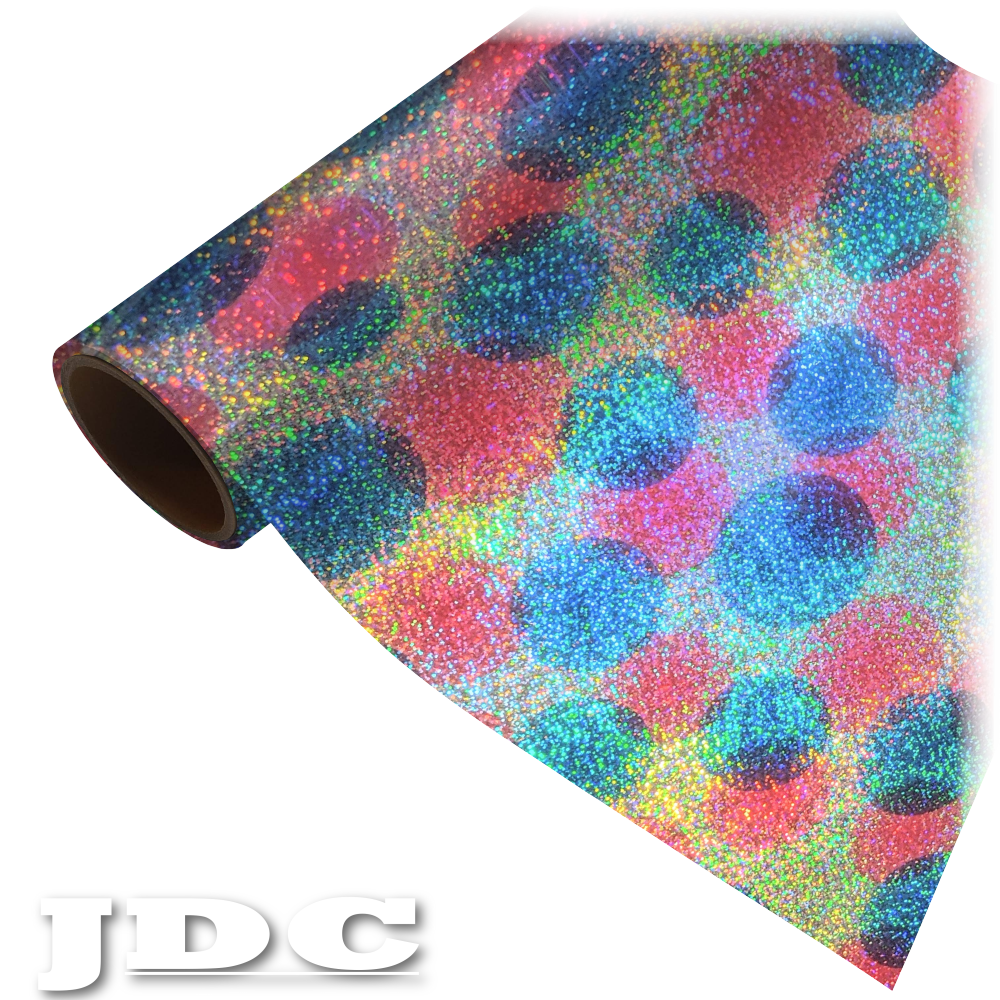 JDC 20" / (17) Funfetti Heat Transfer Vinyl HTV | Holographic Wholesale Craft Sign Vinyl Monroe GA 30656