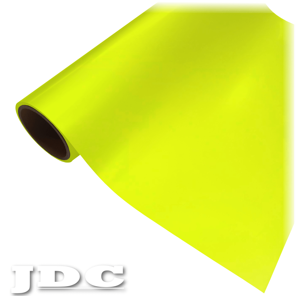 JDC 20" / (21) Neon Yellow Heat Transfer Vinyl HTV | JDC Neon Wholesale Craft Sign Vinyl Monroe GA 30656