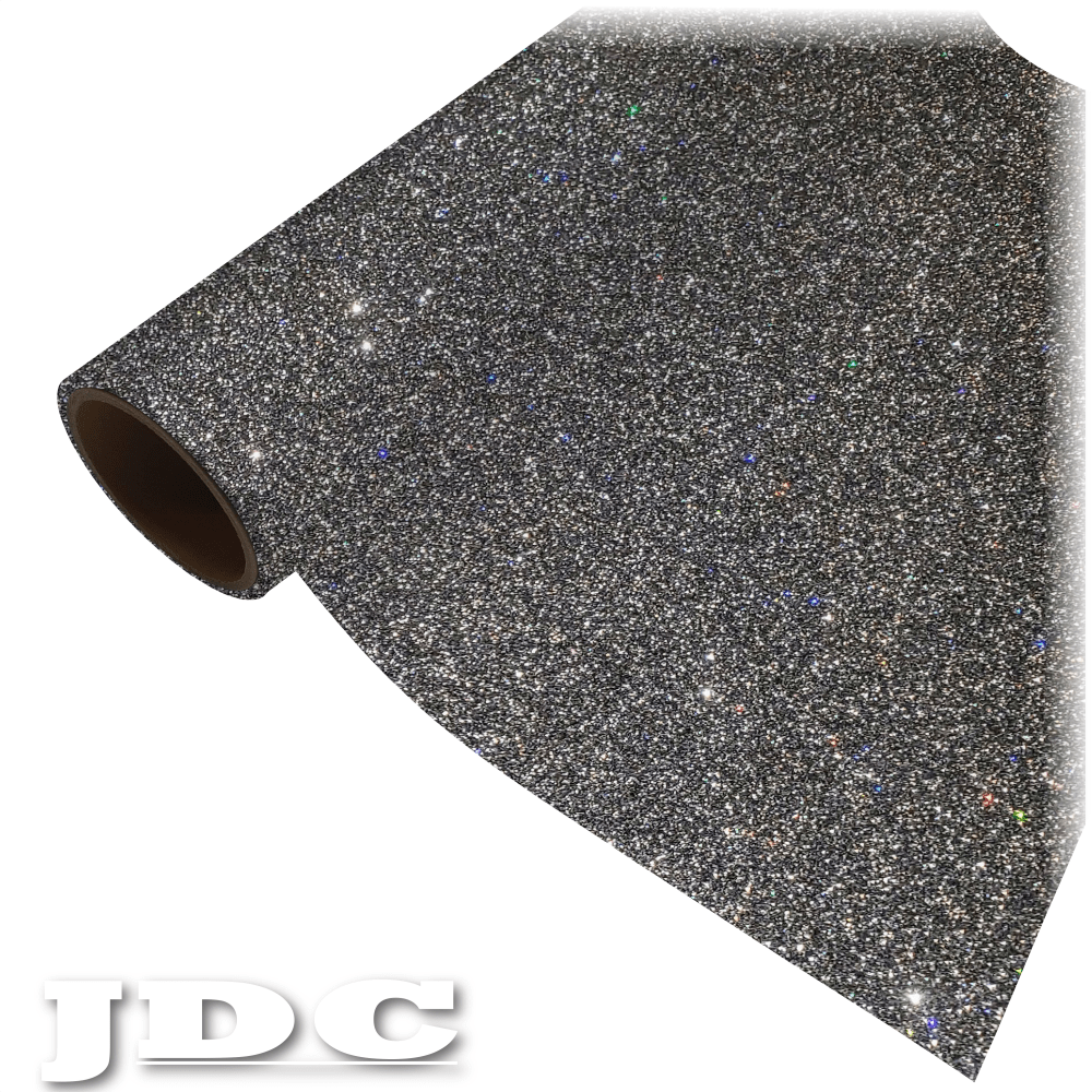 JDC 20" / (85) Starry Black Heat Transfer Vinyl HTV | Glitter Wholesale Craft Sign Vinyl Monroe GA 30656