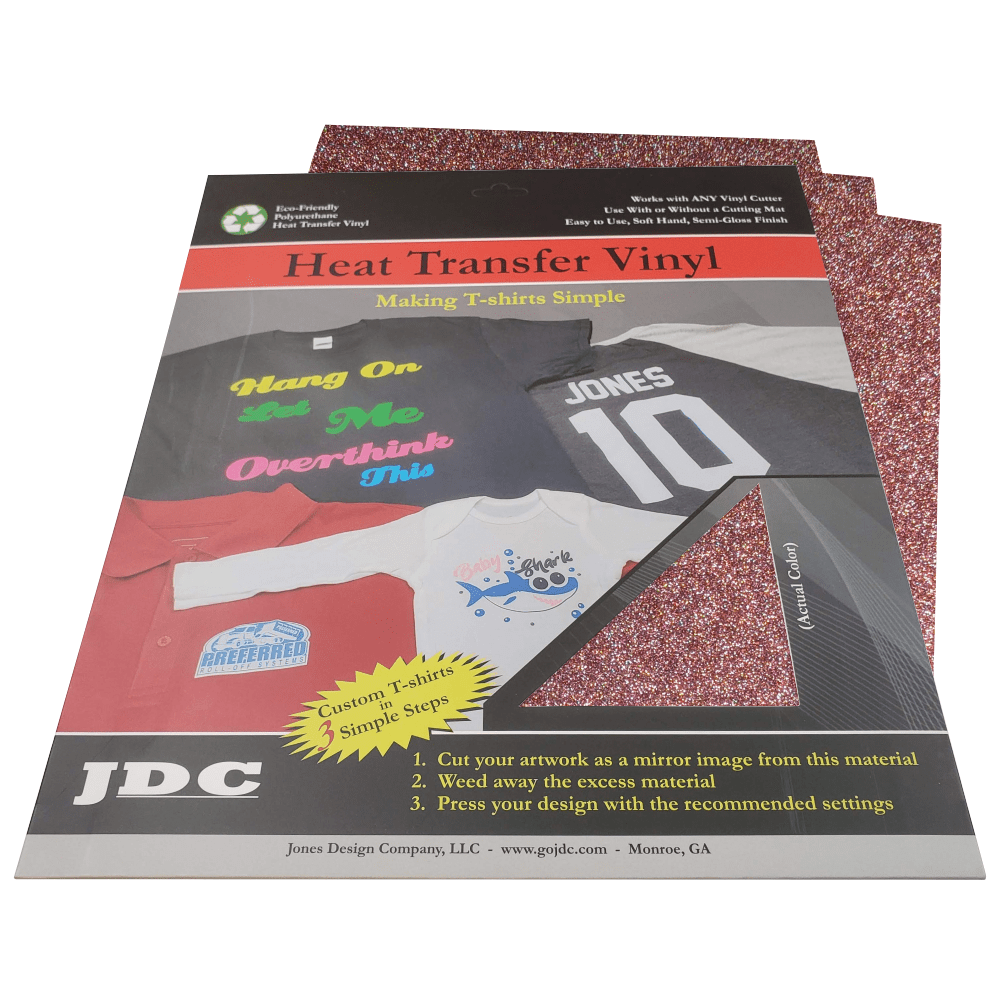 JDC (21) Rose Gold / 3- 10" x 12" Sheets HTV Craft Packs HTV | Craft Packs | Glitter Wholesale Craft Sign Vinyl Monroe GA 30656