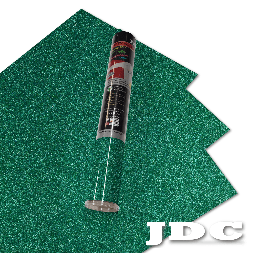 JDC (24) Emerald / 3- 12" x 20" Sheets HTV Craft Packs HTV | Craft Packs | Glitter Wholesale Craft Sign Vinyl Monroe GA 30656