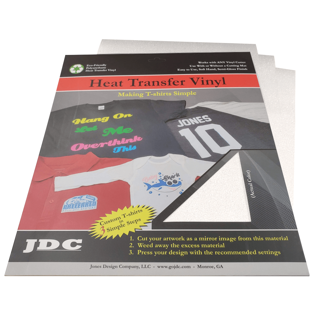 JDC (27) White / 3- 10" x 12" Sheets HTV Craft Packs HTV | Craft Packs | Glitter Wholesale Craft Sign Vinyl Monroe GA 30656