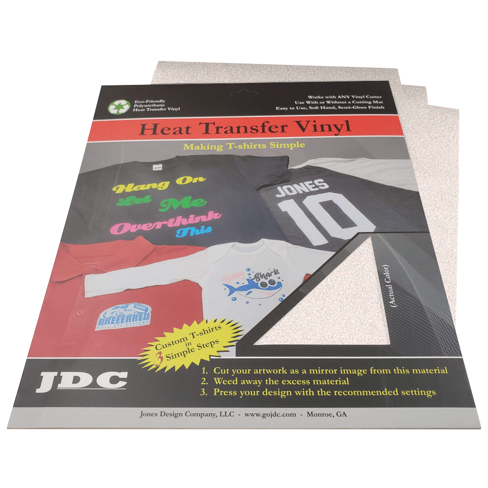 JDC (38) Rainbow White / 3- 10" x 12" Sheets HTV Craft Packs HTV | Craft Packs | Glitter Wholesale Craft Sign Vinyl Monroe GA 30656
