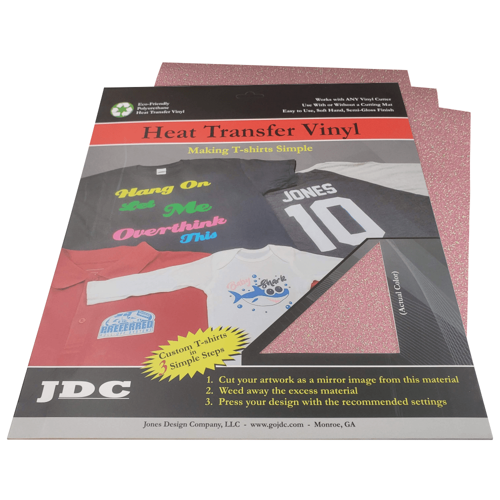 JDC (47) Light Pink / 3- 10" x 12" Sheets HTV Craft Packs HTV | Craft Packs | Glitter Wholesale Craft Sign Vinyl Monroe GA 30656