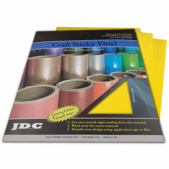 JDC (525) Matte Yellow Sign Craft Packs Craft Sign Vinyl | Craft Packs | Colors Wholesale Craft Sign Vinyl Monroe GA 30656