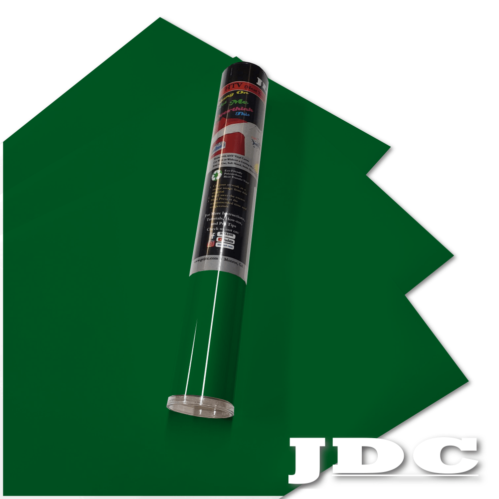 JDC (67) Forest Green / 3- 12" x 20" Sheets HTV Craft Packs HTV | Craft Packs | Colors Wholesale Craft Sign Vinyl Monroe GA 30656