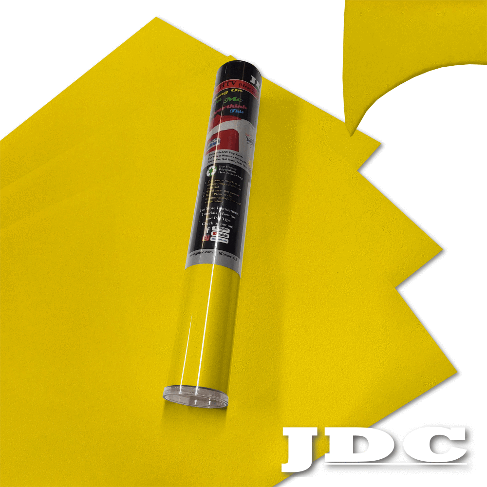 JDC, LLC (02) Yellow / 3- 12" x 20" Sheets HTV Craft Packs HTV | Craft Packs | 3D Flock Wholesale Craft Sign Vinyl Monroe GA 30656