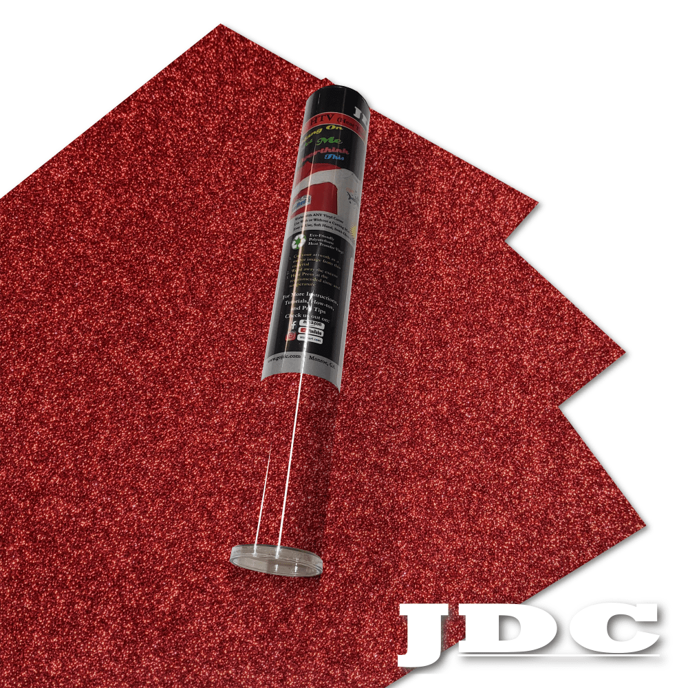 JDC, LLC (03) Red / 3- 12" x 20" Sheets HTV Craft Packs HTV | Craft Packs | Glitter Wholesale Craft Sign Vinyl Monroe GA 30656