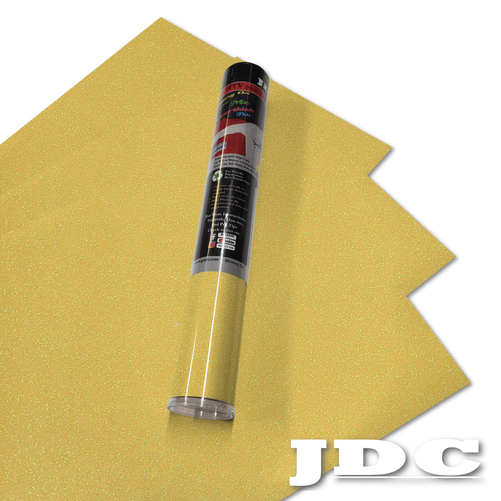 JDC, LLC (39) Rainbow Yellow / 3- 12" x 20" Sheets HTV Craft Packs HTV | Craft Packs | Glitter Wholesale Craft Sign Vinyl Monroe GA 30656