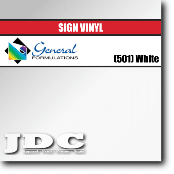 General Formulations 24" / (501) White Sign Vinyl Craft Sign Vinyl | Colors Wholesale Craft Sign Vinyl Monroe GA 30656