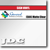 General Formulations 24" / (504) Matte Clear Sign Vinyl Craft Sign Vinyl | Colors Wholesale Craft Sign Vinyl Monroe GA 30656