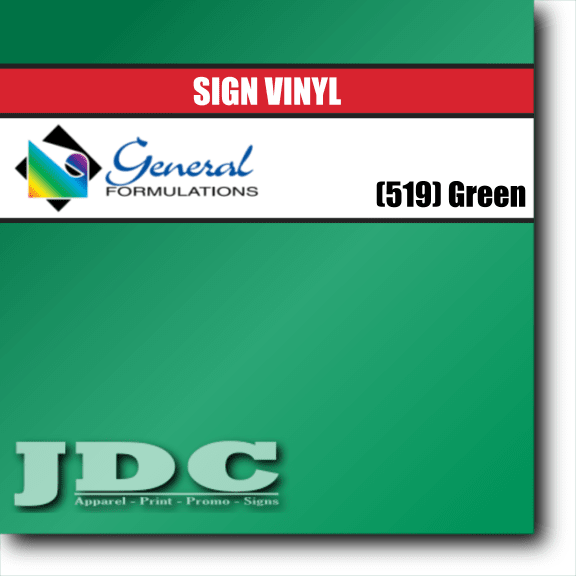 General Formulations 24" / (519) Green Sign Vinyl Craft Sign Vinyl | Colors Wholesale Craft Sign Vinyl Monroe GA 30656