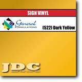 General Formulations 24" / (522) Dark Yellow Sign Vinyl Craft Sign Vinyl | Colors Wholesale Craft Sign Vinyl Monroe GA 30656