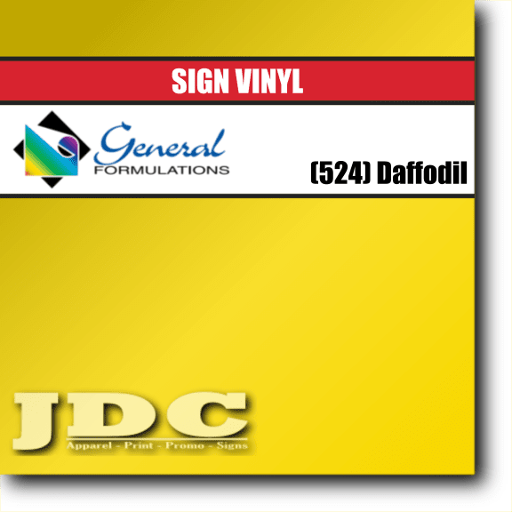 General Formulations 24" / (524) Daffodil Sign Vinyl Craft Sign Vinyl | Colors Wholesale Craft Sign Vinyl Monroe GA 30656