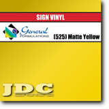 General Formulations 24" / (525) Matte Yellow Sign Vinyl Craft Sign Vinyl | Colors Wholesale Craft Sign Vinyl Monroe GA 30656