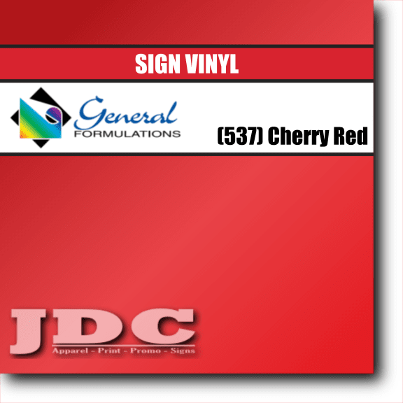 General Formulations 24" / (537) Cherry Red Sign Vinyl Craft Sign Vinyl | Colors Wholesale Craft Sign Vinyl Monroe GA 30656