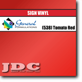 General Formulations 24" / (538) Tomato Red Sign Vinyl Craft Sign Vinyl | Colors Wholesale Craft Sign Vinyl Monroe GA 30656