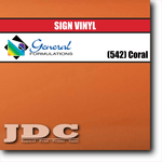 General Formulations 24" / (542) Coral Sign Vinyl Craft Sign Vinyl | Colors Wholesale Craft Sign Vinyl Monroe GA 30656