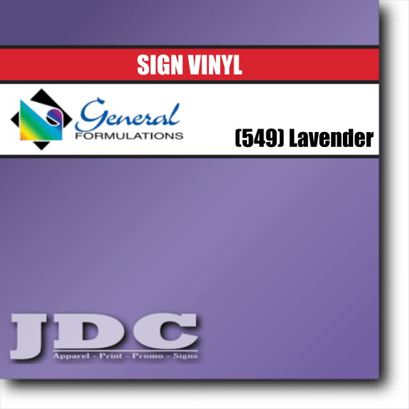 General Formulations 24" / (549) Lavender Sign Vinyl Craft Sign Vinyl | Colors Wholesale Craft Sign Vinyl Monroe GA 30656