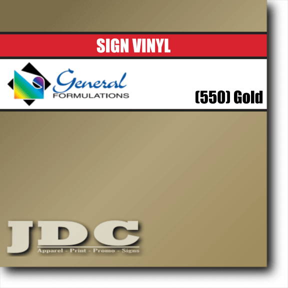 General Formulations 24" / (550) Gold Sign Vinyl Craft Sign Vinyl | Colors Wholesale Craft Sign Vinyl Monroe GA 30656