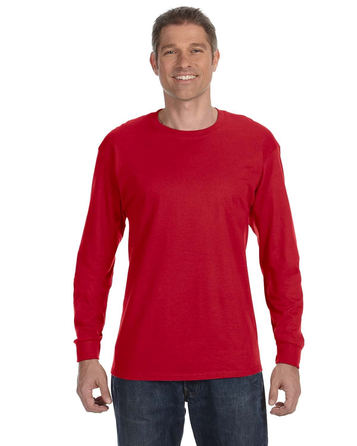 Gildan Red / S Apparel Apparel | Adult Long Sleeve T-shirt Wholesale Craft Sign Vinyl Monroe GA 30656