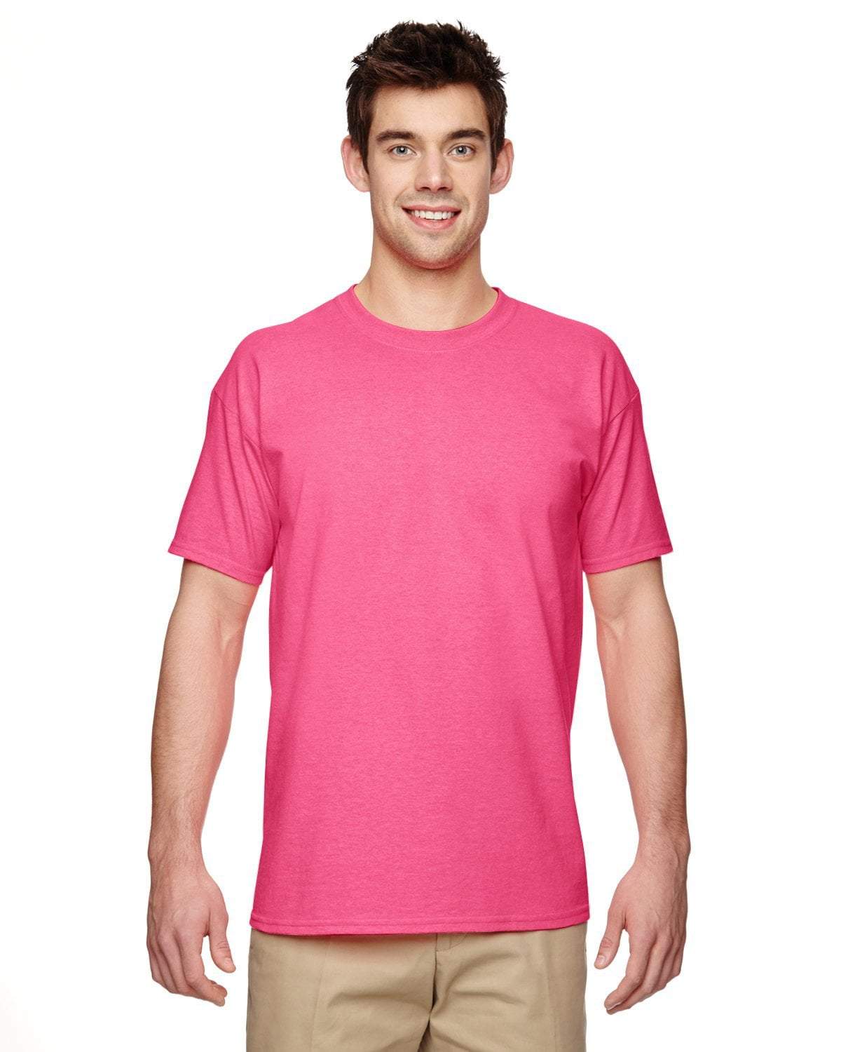 Gildan Safety Pink / S Apparel Apparel | Adult T-shirt Wholesale Craft Sign Vinyl Monroe GA 30656