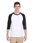 Gildan WHITE/BLACK / S Apparel Apparel | Raglan T-shirt Wholesale Craft Sign Vinyl Monroe GA 30656