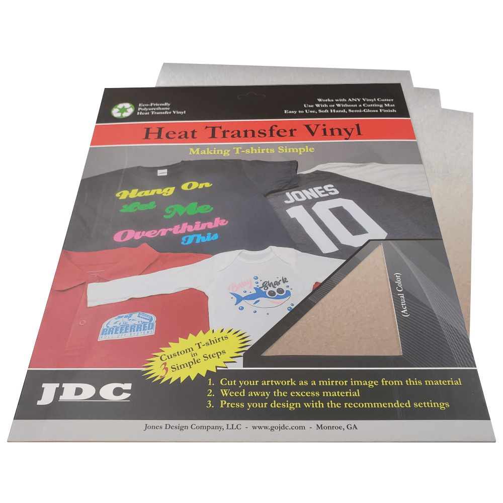 JDC (01) Silver / 3-10" x 12" Sheets HTV Craft Packs HTV | Craft Packs | Reflective Wholesale Craft Sign Vinyl Monroe GA 30656