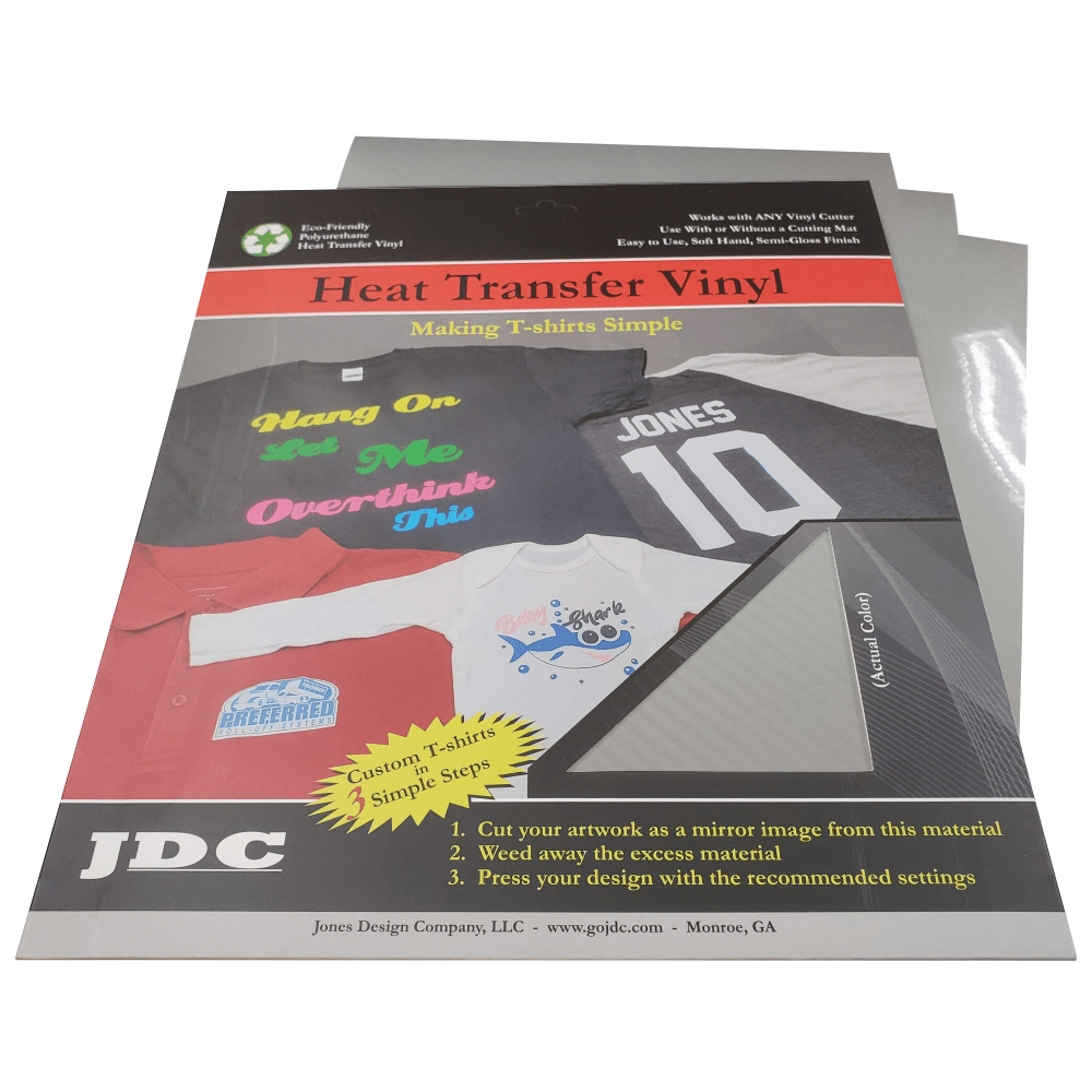 JDC (01) White / 3 - 10" x 12" Sheets HTV Craft Packs HTV | Craft Packs | Carbon Fiber Wholesale Craft Sign Vinyl Monroe GA 30656