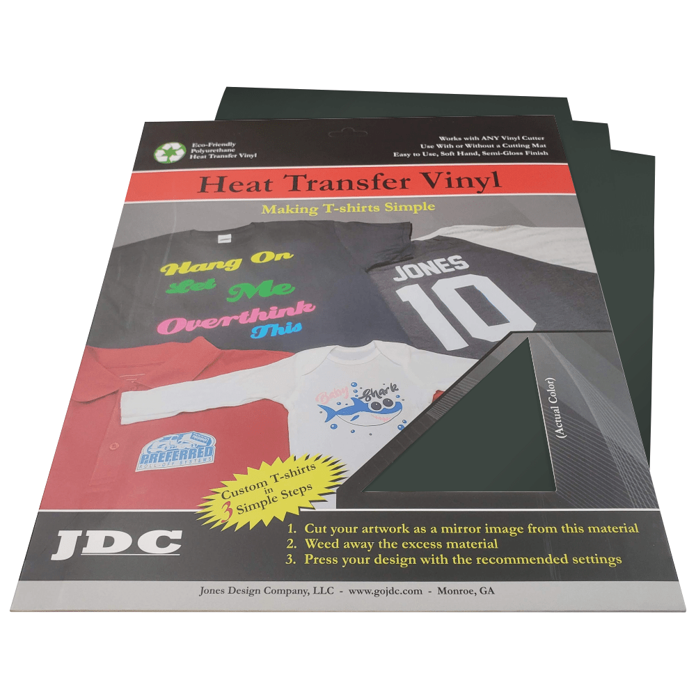 JDC (02) Black / 3- 10" x 12" Sheets HTV Craft Packs HTV | Craft Packs | 3D Brick Wholesale Craft Sign Vinyl Monroe GA 30656