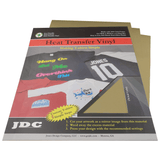 JDC (02) Gold / 3-10" x 12" Sheets HTV Craft Packs HTV | Craft Packs | Reflective Wholesale Craft Sign Vinyl Monroe GA 30656