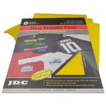 JDC (02) Yellow / 3- 10" x 12" Sheets HTV Craft Packs HTV | Craft Packs | 3D Flock Wholesale Craft Sign Vinyl Monroe GA 30656