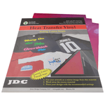JDC (03) Red / 3- 10" x 12" Sheets HTV Craft Packs HTV | Craft Packs | Chameleon Wholesale Craft Sign Vinyl Monroe GA 30656